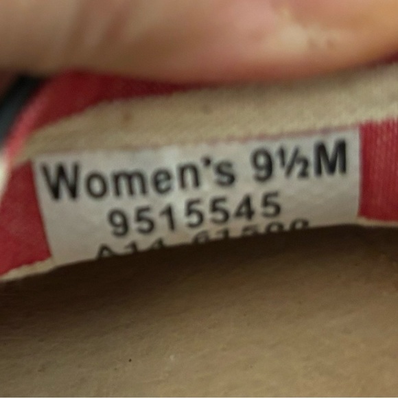 SPERRY Sz 9.5 Canvas Ankle Closure Espadrilles Anchor Pattern Nautical Sandals - Picture 8 of 8